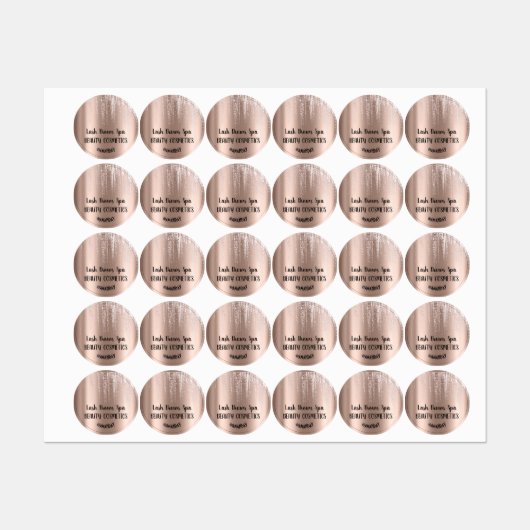 Drijft het Roos op Cosmetics Balm Soap Nails Delic Labels (Vel)