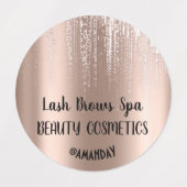 Drijft het Roos op Cosmetics Balm Soap Nails Delic Labels (Design 1)