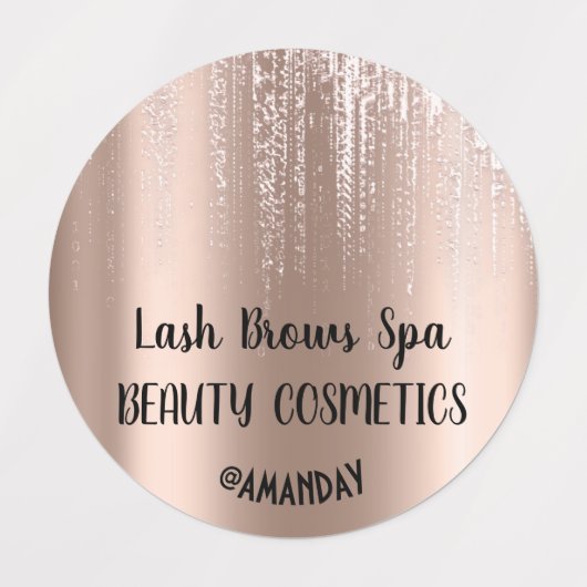 Drijft het Roos op Cosmetics Balm Soap Nails Delic Labels (Design 1)