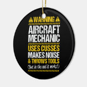 Drijft Vliegtuig Mechanic Keramisch Ornament (Links)