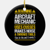 Drijft Vliegtuig Mechanic Keramisch Ornament (Achterkant)