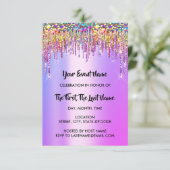 Drijft Vrijgezellenfeest - 16e holograafroze Kaart (Staand voorkant)