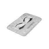 Drijft Zilveren Glam Brows Eyes Lashes Glitter Nam Badmat (Gekanteld)