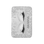 Drijft Zilveren Glam Naam Eyes Lashes Glitter Brow Badmat (Voorkant Verticaal)