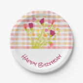 Drijfveer en gepoetst geboortedecor papieren bordje (Voorkant)