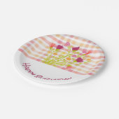 Drijfveer en gepoetst geboortedecor papieren bordje (Gekanteld)