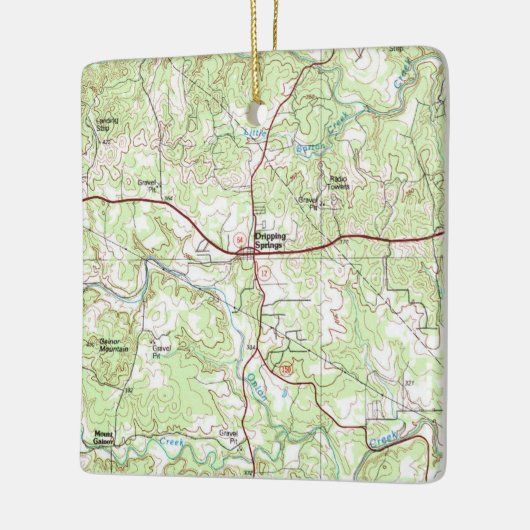 Drijfveren TX  kaart Keramisch Ornament (Links)