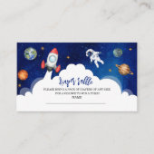 Drijfverkeer baby shower voor buitenruimtemelkwegs informatiekaartje (Voorkant)