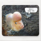 Drijfvis met spraakballon muismat (Voorkant)