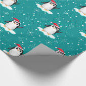 Drijfwerkpapier voor kerstpinguïns cadeaupapier (Hoek)