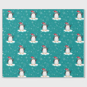 Drijfwerkpapier voor kerstpinguïns cadeaupapier (Vlak)