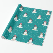 Drijfwerkpapier voor kerstpinguïns cadeaupapier (Uitgerold)