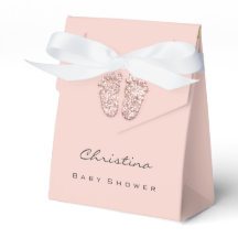 Drijfwiet baby shower Glitter Roos Roze