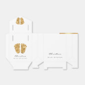 Drijfwiet met baby shower Glitter Gold White Bedankdoosjes (Uitgevouwen)