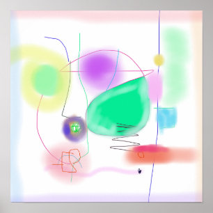 Drijven door de ruimte poster