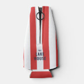 Drijven en toasten The Lake House Red Stripe Flesjeskoeler (Achterkant)