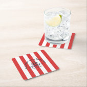 Drijven en toasten The Lake House Red Stripe Kartonnen Onderzetters (Insitu)