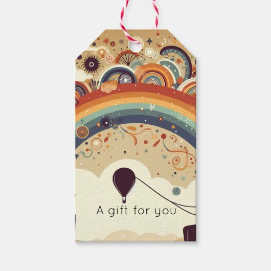 Drijven in de horizon cadeaulabel (Voorkant)