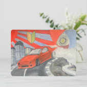 Drijven in de lucht feestdagenkaart (Staand voorkant)