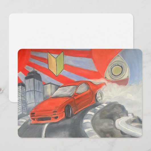 Drijven in de lucht feestdagenkaart (Voorkant / Achterkant)