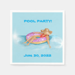 Drijven in de pool in de sprintvloer servet