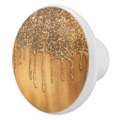 Drijven in gouden honingglitterschijven keramische knop (Rechts)