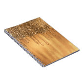 Drijven in  gouden honingglitterschijven notitieboek (Rechterzijde)