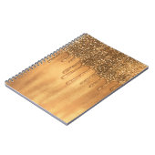 Drijven in  gouden honingglitterschijven notitieboek (Linkerzijde)