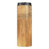 Drijven in gouden honingglitterschijven thermosbeker (Achterkant)