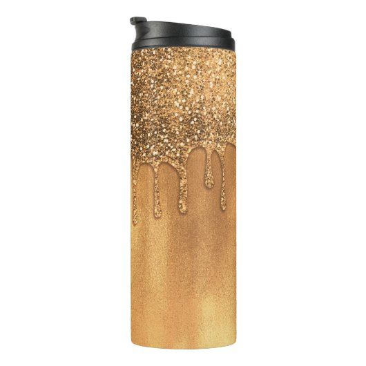 Drijven in  gouden honingglitterschijven thermosbeker (Geroteerd rechts)