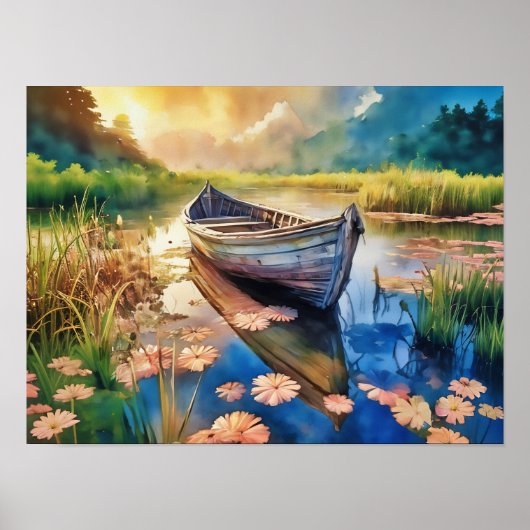 Drijven in het riet poster (Voorkant)