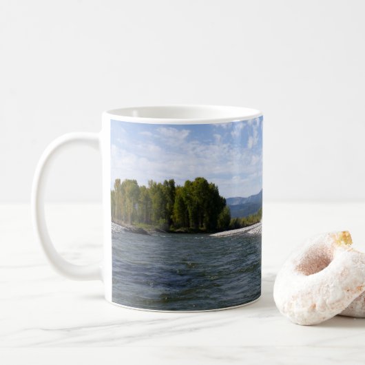 Drijven langs de Snake River I Koffiemok (Met donut)