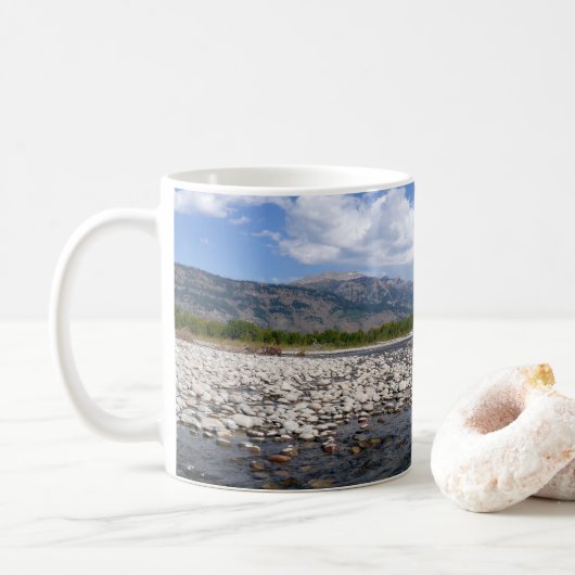 Drijven langs de Snake River II Koffiemok (Met donut)