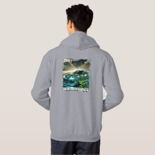 Drijven naar de kosmos Alien Street Racer Grafie Hoodie