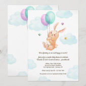 Drijven op Baby shower van luchtparen Kaart (Voorkant / Achterkant)