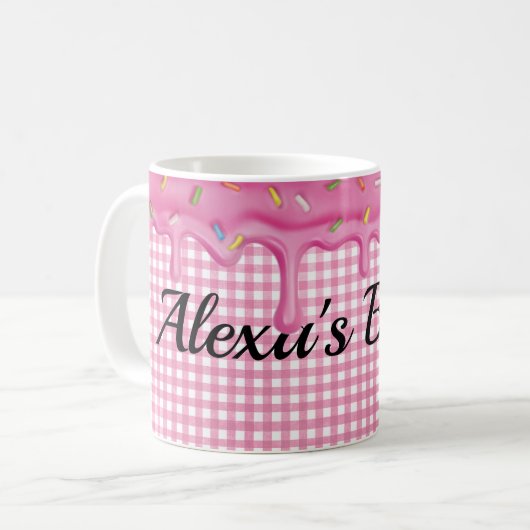 Drijven op Gingham Koffiemok (Voorkant links)