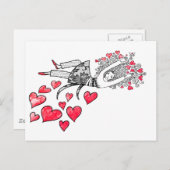 Drijven op liefde briefkaart (Voorkant / Achterkant)