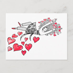 Drijven op liefde briefkaart