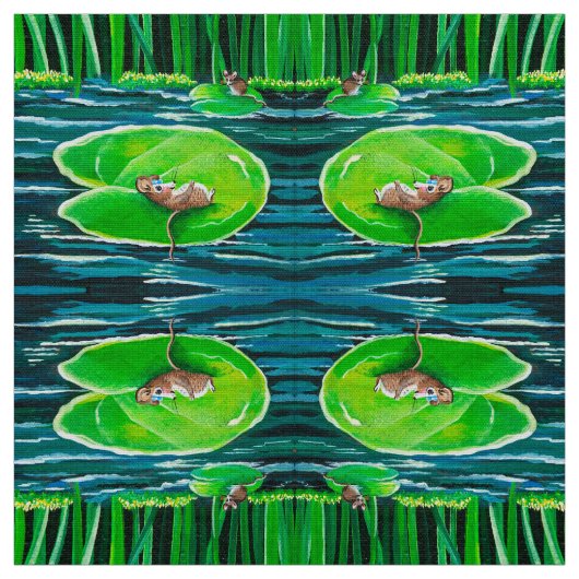 Drijven op mijn Lily Pad Stof (Swatch)