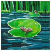Drijven op mijn Lily Pad Stof (Close Up)