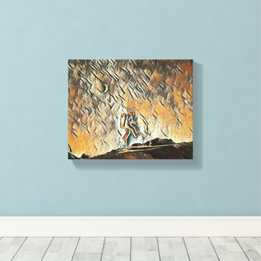 Drijven op ontdekking: de reis van een wetenschapp canvas afdruk (Insitu (Houten vloer))