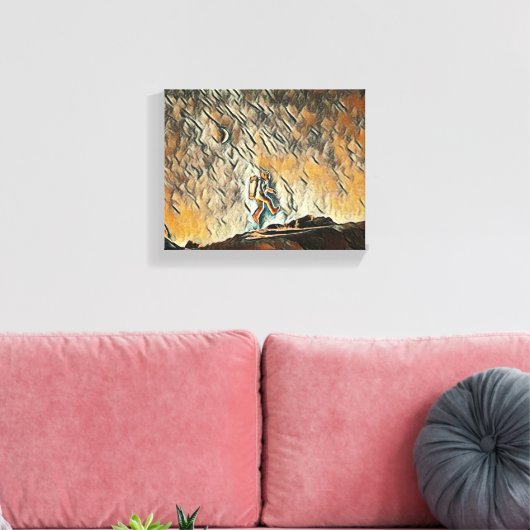 Drijven op ontdekking: de reis van een wetenschapp canvas afdruk (Insitu (Woonkamer))