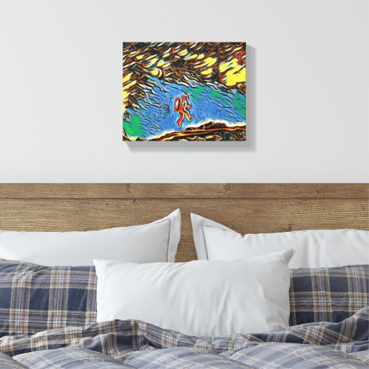 Drijven op ontdekking: de reis van een wetenschapp canvas afdruk (Insitu (Slaapkamer))