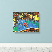 Drijven op ontdekking: de reis van een wetenschapp canvas afdruk (Insitu (Houten vloer))