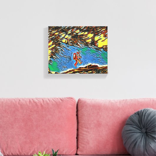 Drijven op ontdekking: de reis van een wetenschapp canvas afdruk (Insitu (Woonkamer))