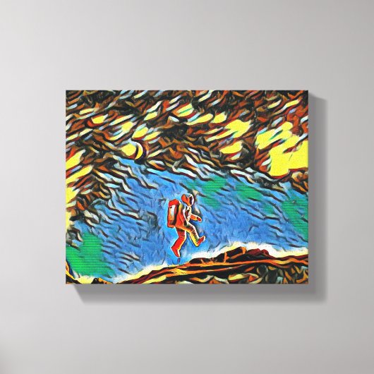 Drijven op ontdekking: de reis van een wetenschapp canvas afdruk (Voorkant)