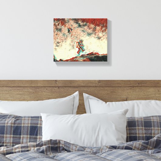 Drijven op ontdekking: de reis van een wetenschapp canvas afdruk (Insitu (Slaapkamer))