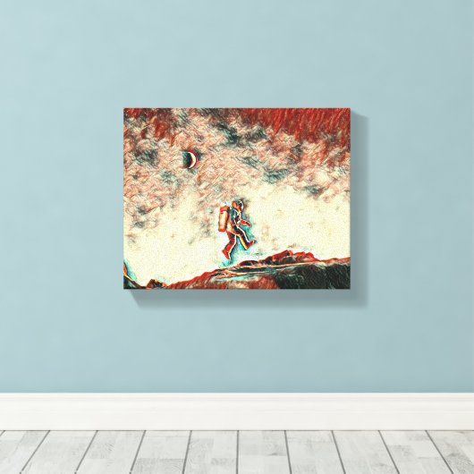 Drijven op ontdekking: de reis van een wetenschapp canvas afdruk (Insitu (Houten vloer))