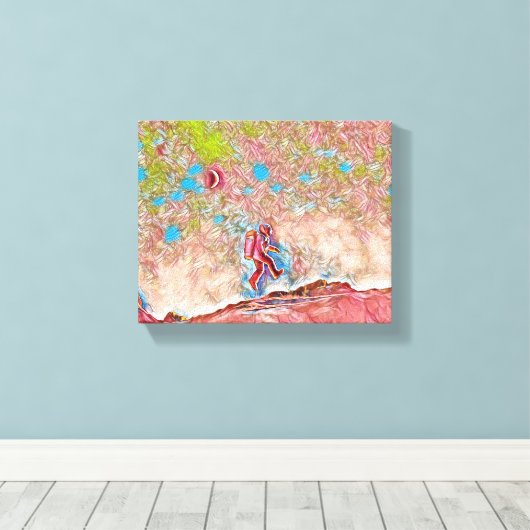 Drijven op ontdekking: de reis van een wetenschapp canvas afdruk (Insitu (Houten vloer))