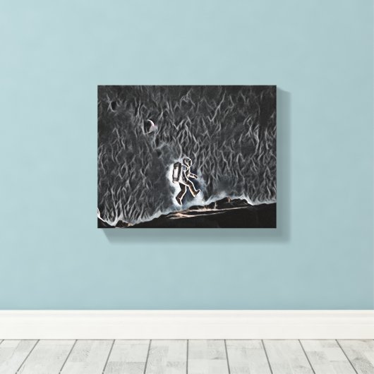 Drijven op ontdekking: de reis van een wetenschapp canvas afdruk (Insitu (Houten vloer))